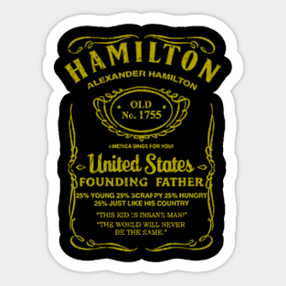 hamilton founding father Sticker